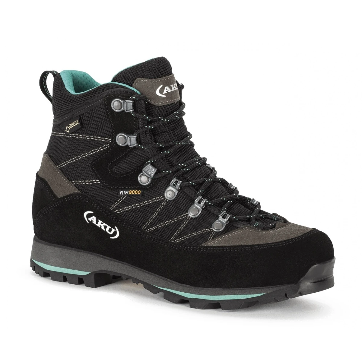 AKU Wanderschuhe Trekker Lite III Wide GTX (Trekking, Wasserdicht, Weit) Schwarz/mintgrün Damen 1 AKU Wanderschuhe Trekker Lite III Wide GTX (Trekking, Wasserdicht, Weit) Schwarz/mintgrün Damen