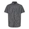 CMP Wanderhemd Kurzarm Mit Karomuster (UV-Schutz, Brusttasche) Anthrazit/schwarz Herren