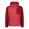 CMP Funktions-Hybridjacke Mit Kapuze Und Frontwattierung Rot Herren