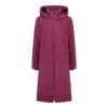 CMP Wintermantel Coat Fix Hood (Glanzeffekt, Wattiert, Warm) Rubinrot Damen