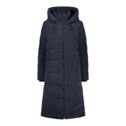 CMP Wintermantel Coat Fix Hood (Glanzeffekt, Wattiert, Warm) Dunkelblau Damen