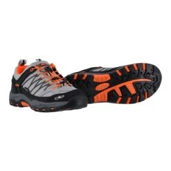 CMP Wanderschuhe Rigel Low WP (Trekking, Wasserdicht) Hellgrau/orange Kinder