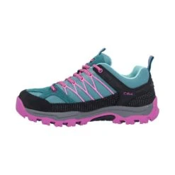 CMP Wanderschuhe Rigel Low WP (Trekking, Wasserdicht) Aquablau/pink Kinder -Günstiges Draussen Herz Geschäft CMP Wanderschuhe Rigel Low WP Kinder 3Q54554 24EL 4 979x979 1