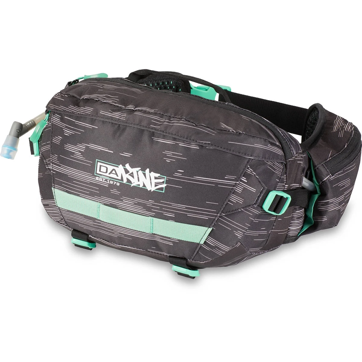 Dakine Gürteltasche Hot Laps Hüfttasche 5 Liter VANDAL Schwarz/türkis 1 Dakine Gürteltasche Hot Laps Hüfttasche 5 Liter VANDAL Schwarz/türkis