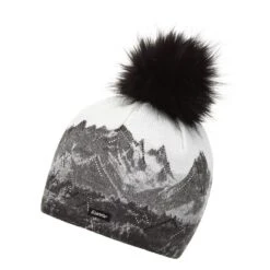 Eisbär Wintermütze (Bommel) Draw Lux Crystal Grau/weiss Damen