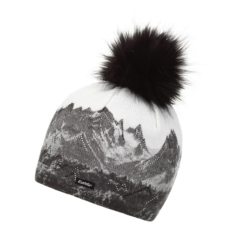 Eisbär Wintermütze (Bommel) Draw Lux Crystal Grau/weiss Damen 1 Eisbär Wintermütze (Bommel) Draw Lux Crystal Grau/weiss Damen