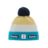 Eisbär Wintermütze (Bommel) Star Pompon SP Türkis/weiss/gelb Herren