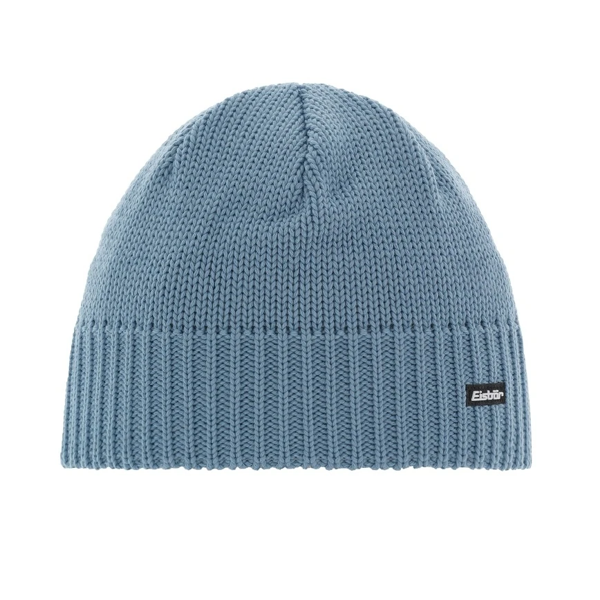 Eisbär Wintermütze (Beanie) Trop Strickmuster Merinowolle Stahlblau Herren 1 Eisbär Wintermütze (Beanie) Trop Strickmuster Merinowolle Stahlblau Herren