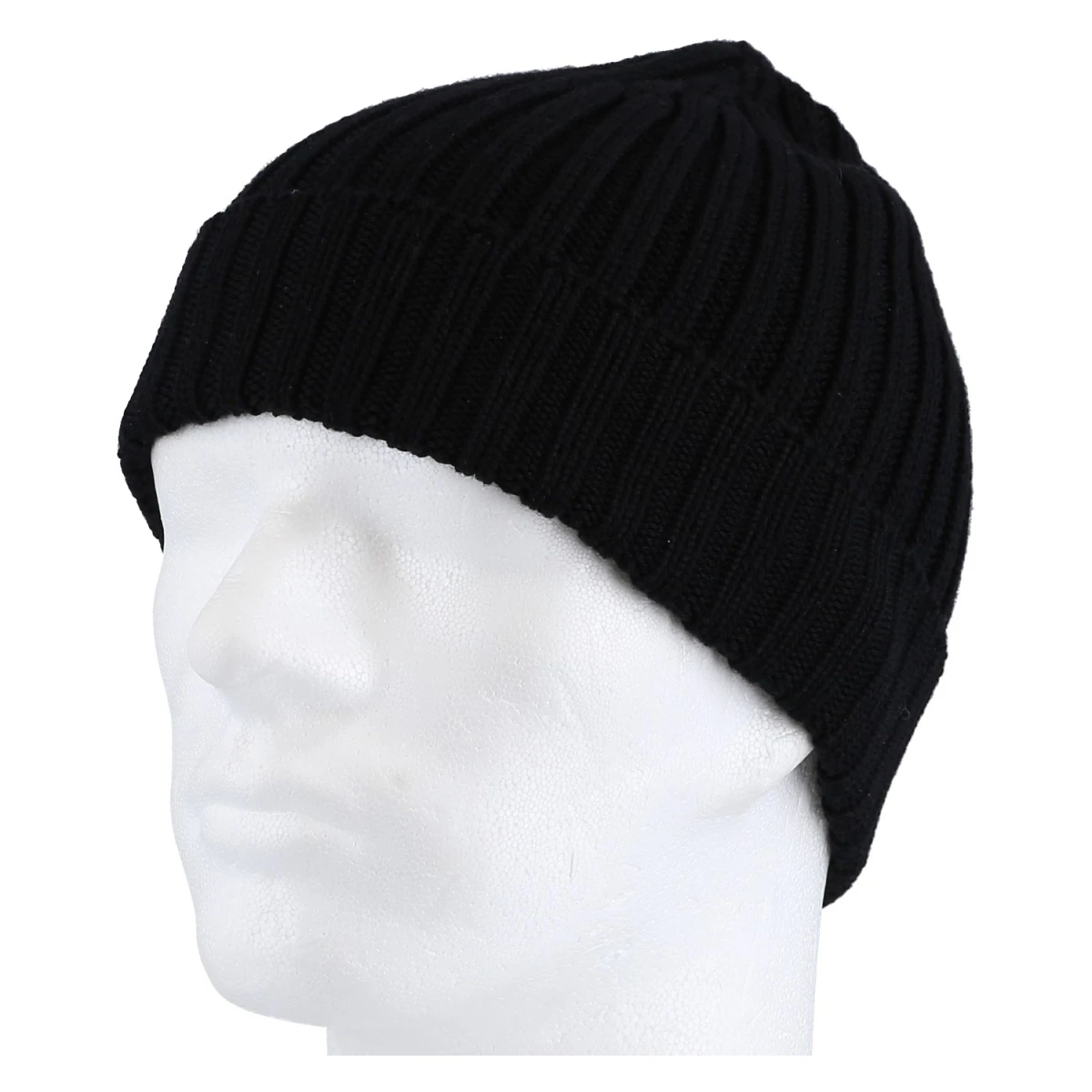 Falke Strickmütze (Beanie) Hat Unisex - Merinowolle, Rippenstruktur, Umschlag - Schwarz - 1 Stück 1 Falke Strickmütze (Beanie) Hat Unisex - Merinowolle, Rippenstruktur, Umschlag - Schwarz - 1 Stück