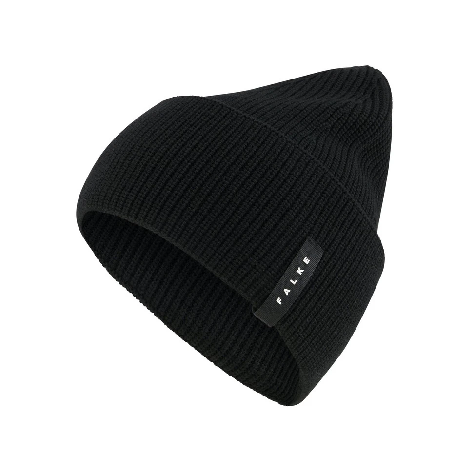 Falke Strickmütze (Beanie) Unisex - Merinowolle, Rippenstruktur - Schwarz - 1 Stück 1 Falke Strickmütze (Beanie) Unisex - Merinowolle, Rippenstruktur - Schwarz - 1 Stück