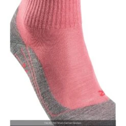 Falke Trekkingsocke TK5 Short (leichte Polsterung Für Leichte Wanderungen) Hellrosa Damen - 1 Paar -Günstiges Draussen Herz Geschäft Falke 16473 8215 TK5 Socke 4 895x895 1