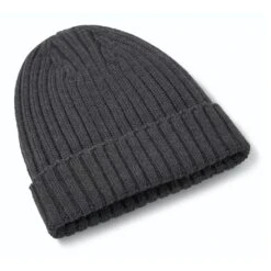 Falke Strickmütze (Beanie) Hat Unisex - Merinowolle, Rippenstruktur, Umschlag - Anthrazitgrau - 1 Stück -Günstiges Draussen Herz Geschäft Falke 63036 3080 Muetze 2 1042x1042 1