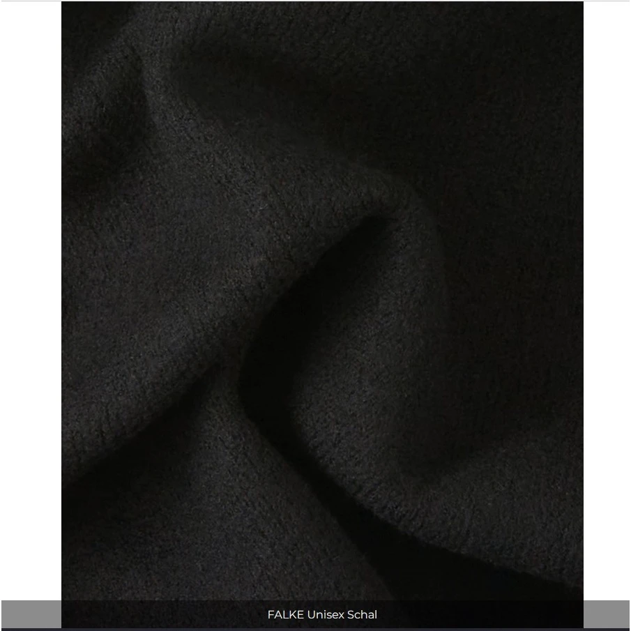 Falke Schal (Merinowolle) Schwarz Herren/Damen - 1 Stück 3 Falke Schal (Merinowolle) Schwarz Herren/Damen - 1 Stück – Bild 3