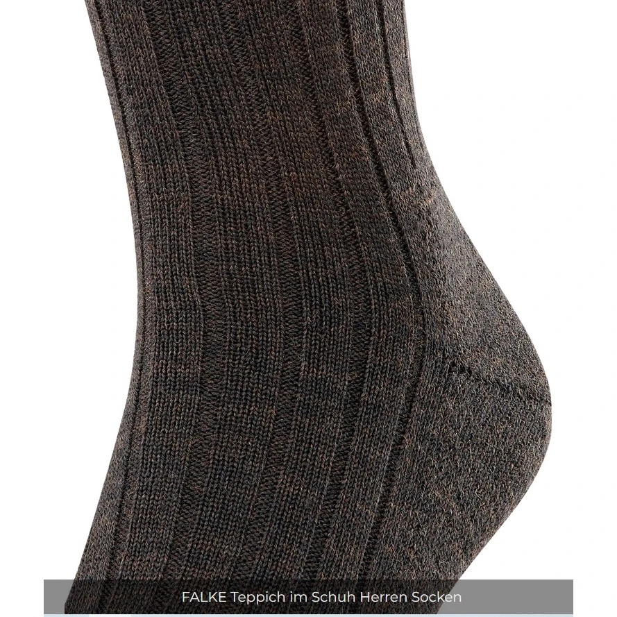 Falke Tagessocke Crew Teppich Im Schuh (klimaregulierende Merinowolle) Dunkelbraun Herren - 1 Paar 3 Falke Tagessocke Crew Teppich Im Schuh (klimaregulierende Merinowolle) Dunkelbraun Herren - 1 Paar – Bild 3