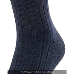 Falke Tagessocke Crew Teppich Im Schuh (klimaregulierende Merinowolle) Navyblau Herren - 1 Paar -Günstiges Draussen Herz Geschäft Falke Laufsocke Teppichsocke navyblau 3 887x887 1