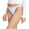 Falke Slip Tanga Cool (enge Passform, Polyamid-Mischung) Unterwäsche Weiss Damen
