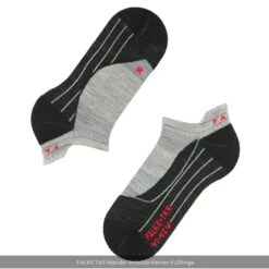 Falke Trekkingsocke TK5 Invisible Füsslinge Hellgrau Herren - 1 Paar -Günstiges Draussen Herz Geschäft Falke Trekkingsocke TK5 Invisiblegrau Herren 16174 3403 2 899x899 1