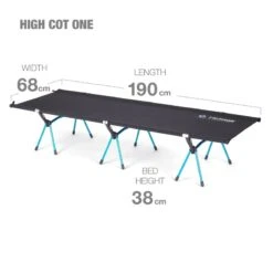 Helinox Feldbett - Campingliege - High Cot One 190x68cm Schwarz