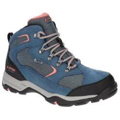 Hi-Tec Wanderschuhe Storm WP (waterproof/wasserdicht) Blau/korallrot Damen