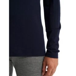 Icebreaker Unterwäsche Langarmshirt Half-Zip 200 Oasis LS - Merinowolle, Enganliegend - Navyblau Herren -Günstiges Draussen Herz Geschäft Icebreaker 104367401 Oasis Langarmshirt Zip 6 1200x1200 1