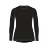 Icebreaker Unterwäsche Langarmshirt 200 Oasis LS Crewe - Merinowolle, Enganliegend - Schwarz Damen