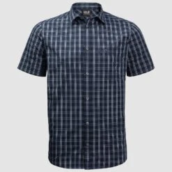 Jack Wolfskin Kurzarmhemd Hot Springs Dunkelblau Herren -Günstiges Draussen Herz Geschäft JACK 1402332 7881 4 960x960 1