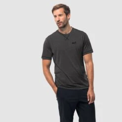 Jack Wolfskin Tshirt Crosstrail Dunkelgrau Herren