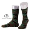 JD Arbeitssocke Crew Camouflage Jagdsocke Grün/camo - 1 Paar