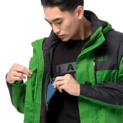 Jack Wolfskin Ganzjahresjacke Jasper Flex (wasserdicht) Grün Herren -Günstiges Draussen Herz Geschäft Jack Wolfskin 1108371 4105 1 jasper flex men204 1200x1200 1