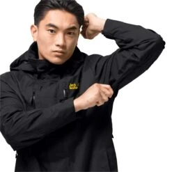Jack Wolfskin Ganzjahresjacke Jasper Flex (wasserdicht) Schwarz Herren -Günstiges Draussen Herz Geschäft Jack Wolfskin 1108371 6000 jasper flex men black205 1200x1200 1