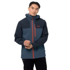 Jack Wolfskin Wander-Funktionsjacke Go Hike (wind-/wasserdicht) Thunderblau Herren