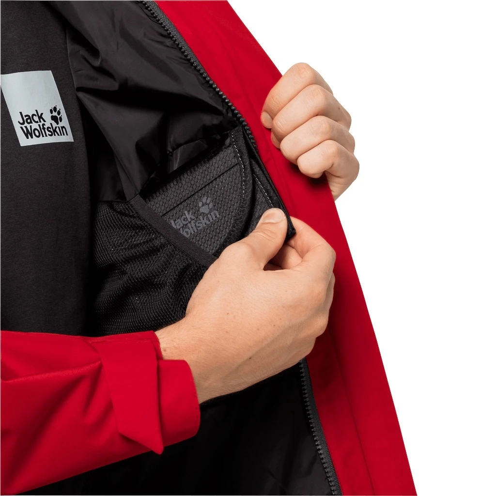 Jack Wolfskin Wanderjacke DNA Rhapsody Mit Systemreissverschluss - Wasserdicht, Winddicht, PFC-frei - Rot Herren 4 Jack Wolfskin Wanderjacke DNA Rhapsody Mit Systemreissverschluss - Wasserdicht, Winddicht, PFC-frei - Rot Herren – Bild 4