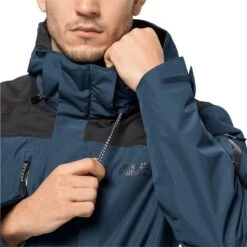 Jack Wolfskin Wanderjacke Activate Tour (Wetterschutzjacke, Wasserdicht, Winddicht, PFC-frei) Dunkelblau Herren -Günstiges Draussen Herz Geschäft Jack Wolfskin 1115001 1383 activate tour jacket m203 1200x1200 1