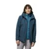 Jack Wolfskin Winterjacke Bergland 3in1 (sehr Warm, Wasser-und Winddicht) Korallenblau Damen