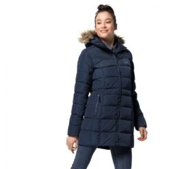Jack Wolfskin Wintermantel Baffin Island Dunkelblau Damen