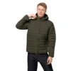 Jack Wolfskin Winter-Daunenjacke Glowing Mountain (winddicht, Wasserabweisend, PFC-frei) Dunkelgrün Herren