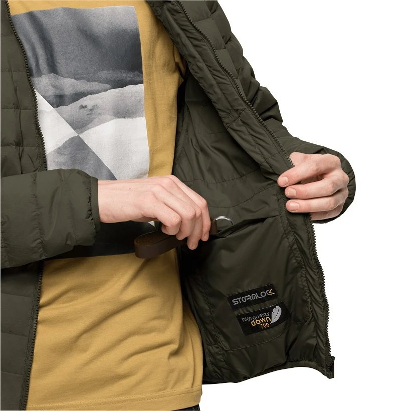 Jack Wolfskin Winter-Daunenjacke Glowing Mountain (winddicht, Wasserabweisend, PFC-frei) Dunkelgrün Herren 2 Jack Wolfskin Winter-Daunenjacke Glowing Mountain (winddicht, Wasserabweisend, PFC-frei) Dunkelgrün Herren – Bild 2