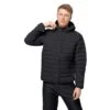 Jack Wolfskin Winter-Daunenjacke Glowing Mountain (winddicht, Wasserabweisend, PFC-frei) Schwarz Herren