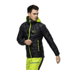Jack Wolfskin Winter-Daunenjacke Alpspitze Down Mit Kapuze (besonders Warm) Phantomgrau Herren