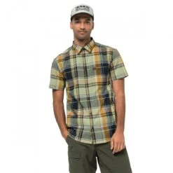 Jack Wolfskin Freizeit- Und Reisehemd Kurzarm Little Lake Grün Herren