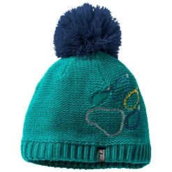 Jack Wolfskin Mütze (Bommel) Paw Knit Ozeangrün Kinder