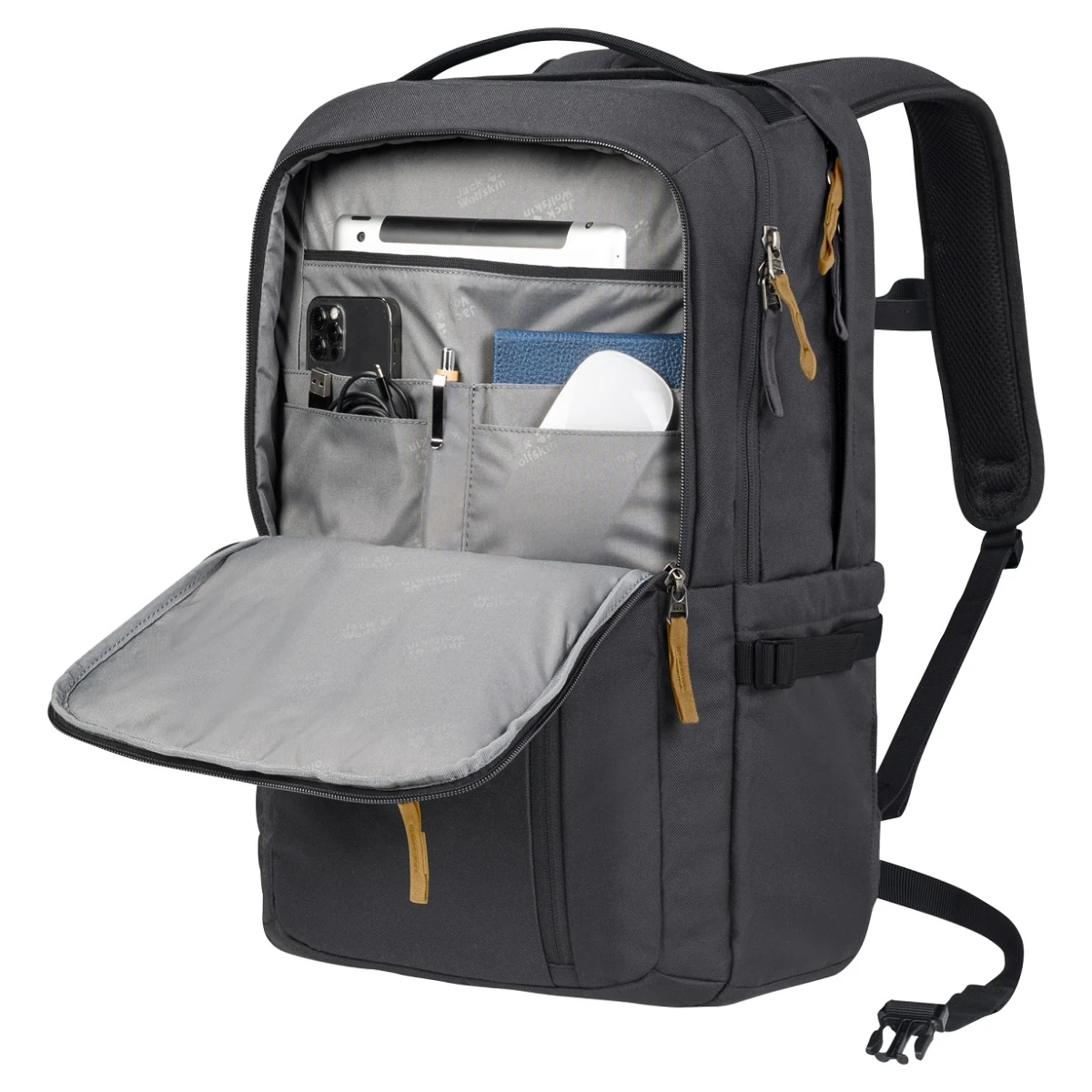 Jack Wolfskin Alltags-Rucksack Jack Pot De Luxe Schwarz 32 Liter 3 Jack Wolfskin Alltags-Rucksack Jack Pot De Luxe Schwarz 32 Liter – Bild 3