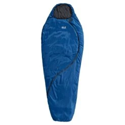 Jack Wolfskin Schlafsack Smoozip +3 (Sommerschlafsack Mit Kunstfaserwattierung, Feuchtigkeitsunempfindlich) Blau