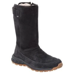 Jack Wolfskin Winterstiefel Queenstown Texapore (Lederstiefel, Seitlicher Reißverschlus) Phantomgrau Damen