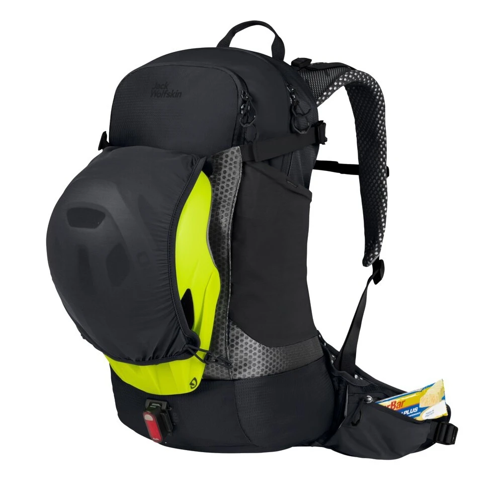 Jack Wolfskin Fahrrad-/ Multisportrucksack Phantasy (Helmfixierung, Tragesystem) Schwarz 20 Liter 2 Jack Wolfskin Fahrrad-/ Multisportrucksack Phantasy (Helmfixierung, Tragesystem) Schwarz 20 Liter – Bild 2