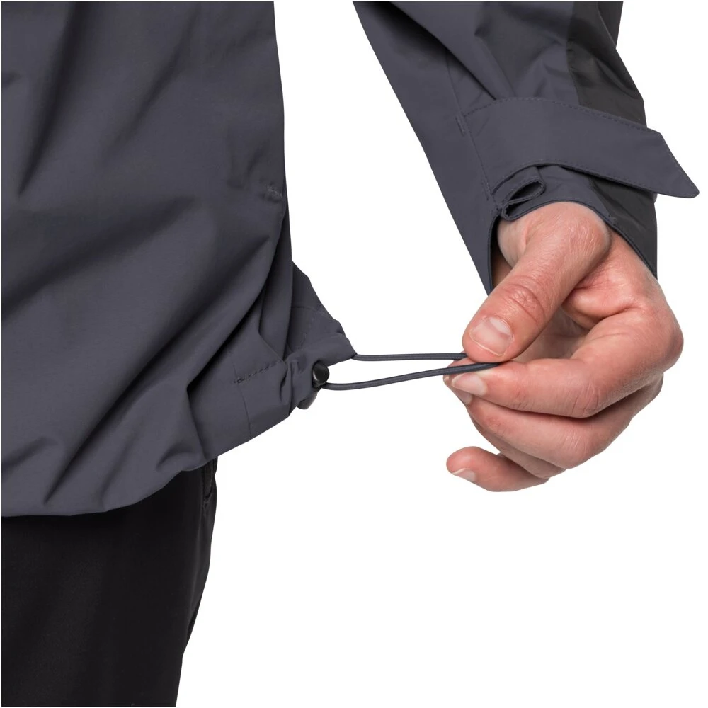 Jack Wolfskin Wanderjacke Jasper Flex 2023 (Wetterschutzjacke, Wasser-/ Winddicht, Atmungsaktiv) Ebonygrau Herren 5 Jack Wolfskin Wanderjacke Jasper Flex 2023 (Wetterschutzjacke, Wasser-/ Winddicht, Atmungsaktiv) Ebonygrau Herren – Bild 5