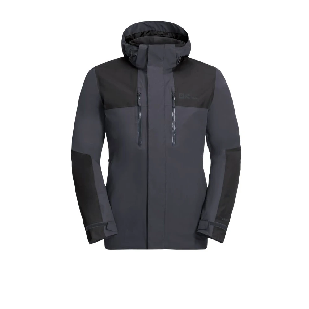 Jack Wolfskin Wanderjacke Jasper Flex 2023 (Wetterschutzjacke, Wasser-/ Winddicht, Atmungsaktiv) Ebonygrau Herren 6 Jack Wolfskin Wanderjacke Jasper Flex 2023 (Wetterschutzjacke, Wasser-/ Winddicht, Atmungsaktiv) Ebonygrau Herren – Bild 6