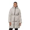 Jack Wolfskin Winter-Daunenmantel Frozen Lake Coat (winddicht, Wasserabweisend) Perlenweiss Damen