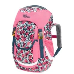 Jack Wolfskin Alltags-Wanderrucksack Kids Explorer (herausnehmbare Sitzmatte) Pink/weiss 16 Liter