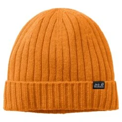 Jack Wolfskin Rippstrickmütze (Beanie) Stormlock RIP Knit (winddicht, Fleecefutter) Bernsteingelb Herren -Günstiges Draussen Herz Geschäft Jack Wolskin 1907121 2205 stormlock rip knit cap201 820x820 1